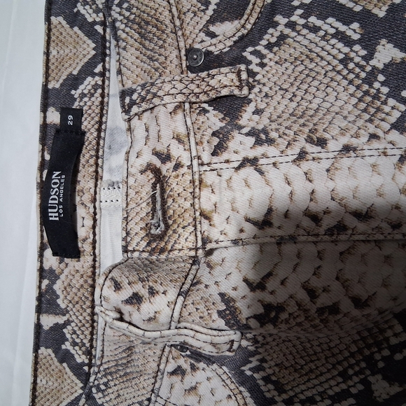Hudson Jeans Tan Reptile Print Denim - Picture 8 of 8